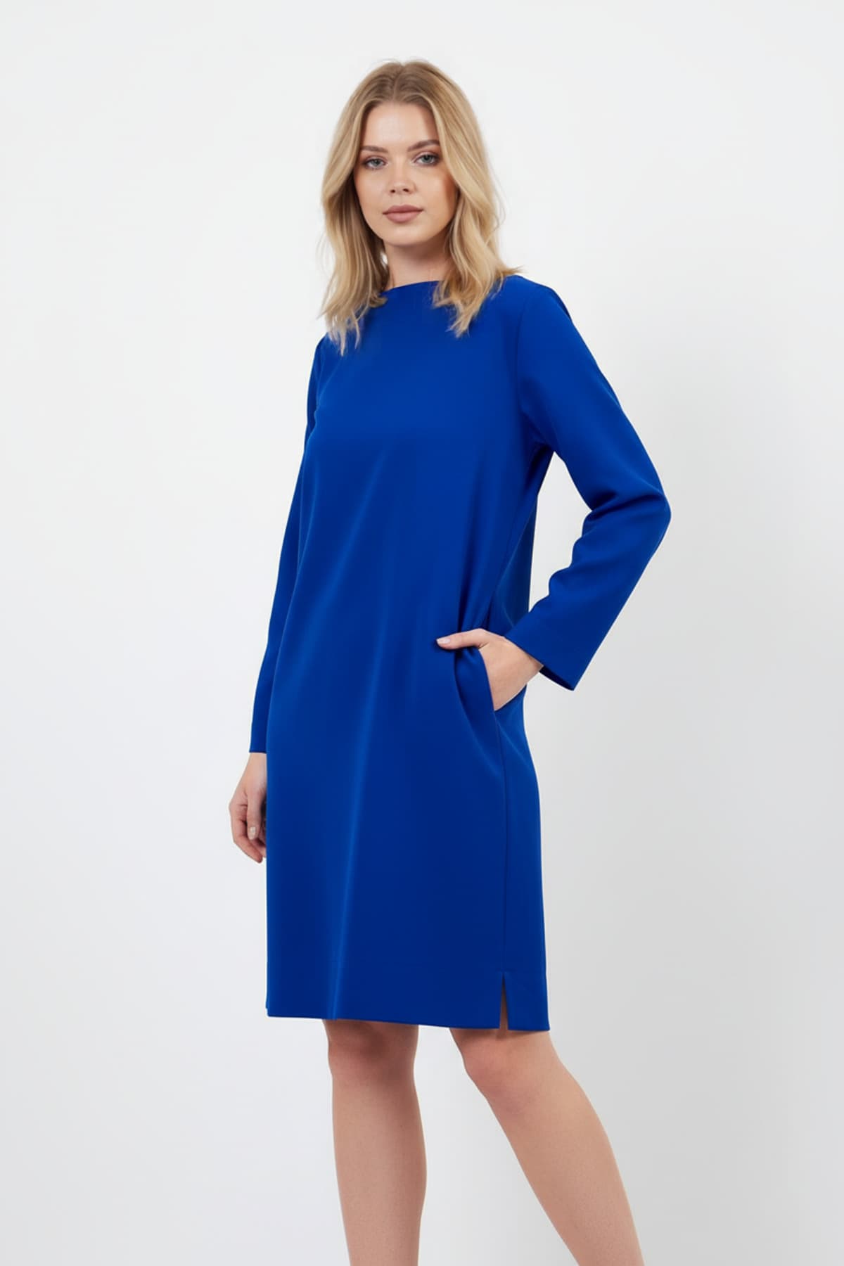 Sack Shoulder Detailed Side Pocket Dress