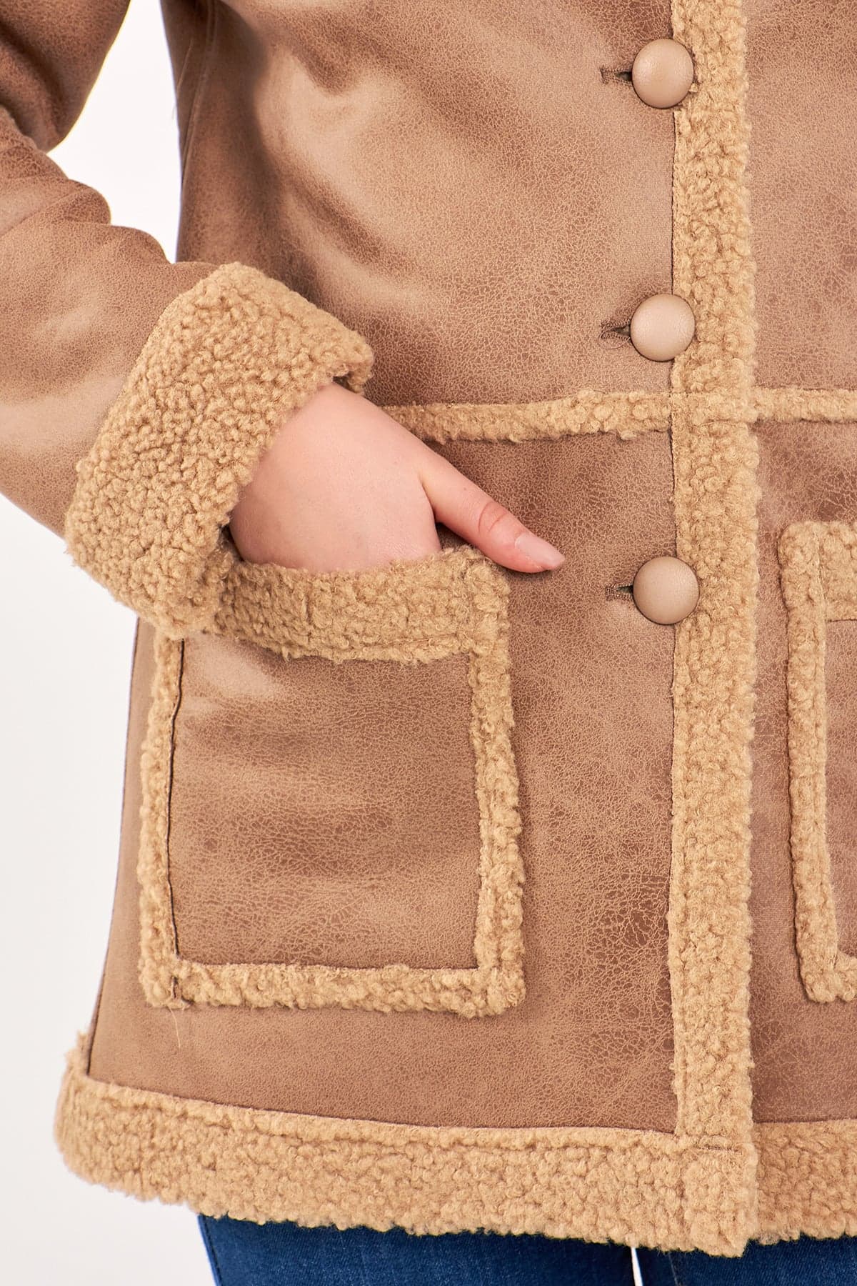 Taupe Sherpa Coat