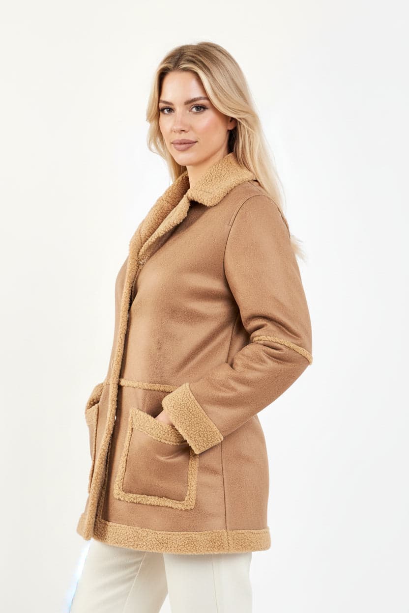 Taupe Sherpa Coat