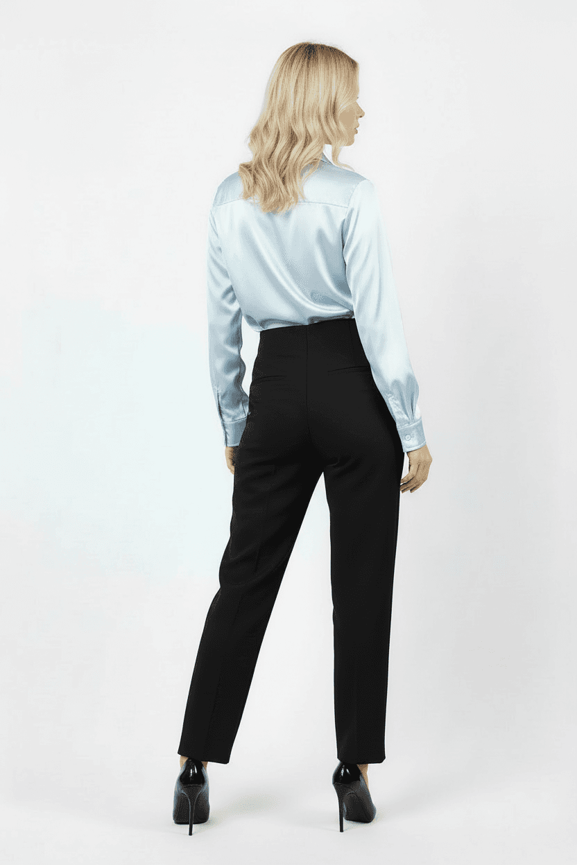 Blue Satin Shirt