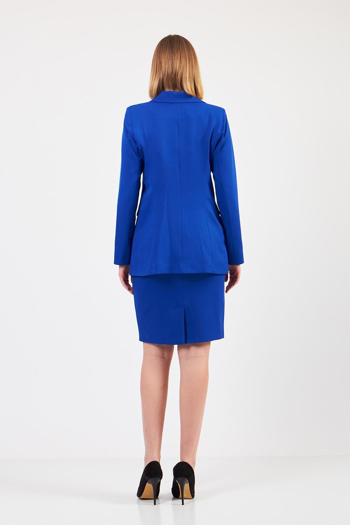Light Blue Jacket Skirt Suit