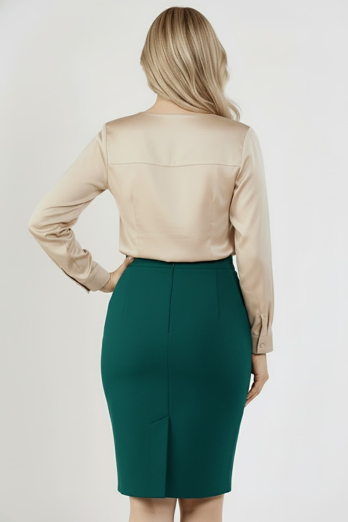 Emerald Green Pencil Skirt