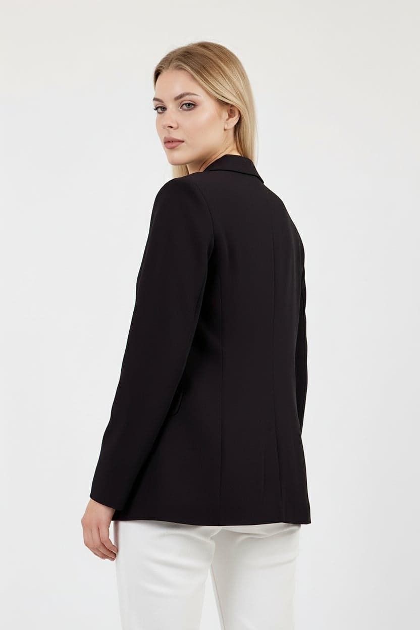 Black Single Button Jacket