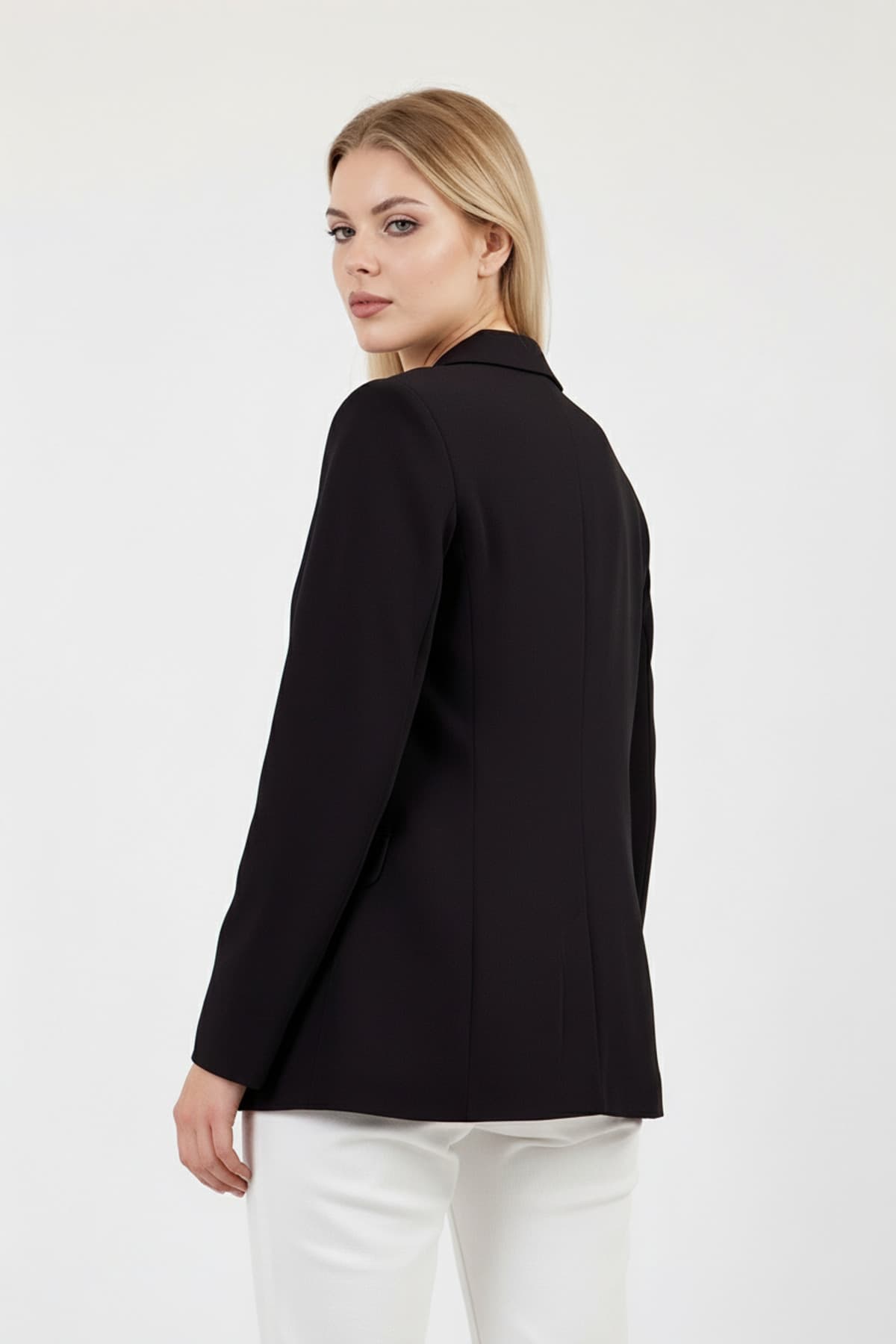 Black Single Button Jacket