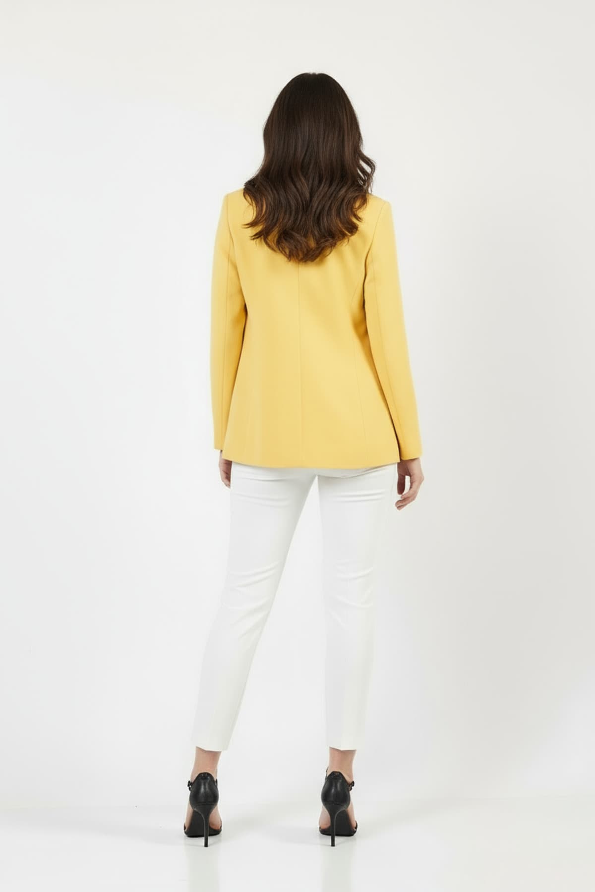 Yellow Single Button Jacket