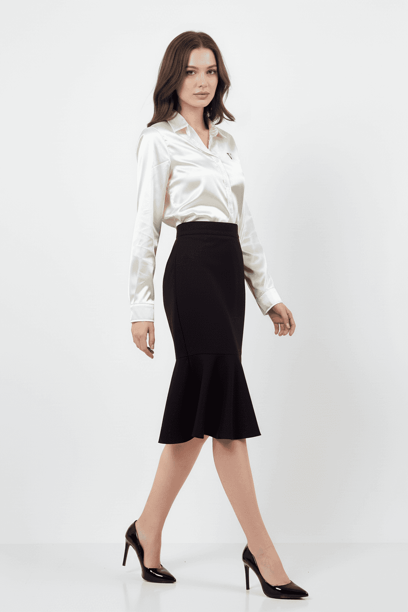 Black Ruffled Skirt