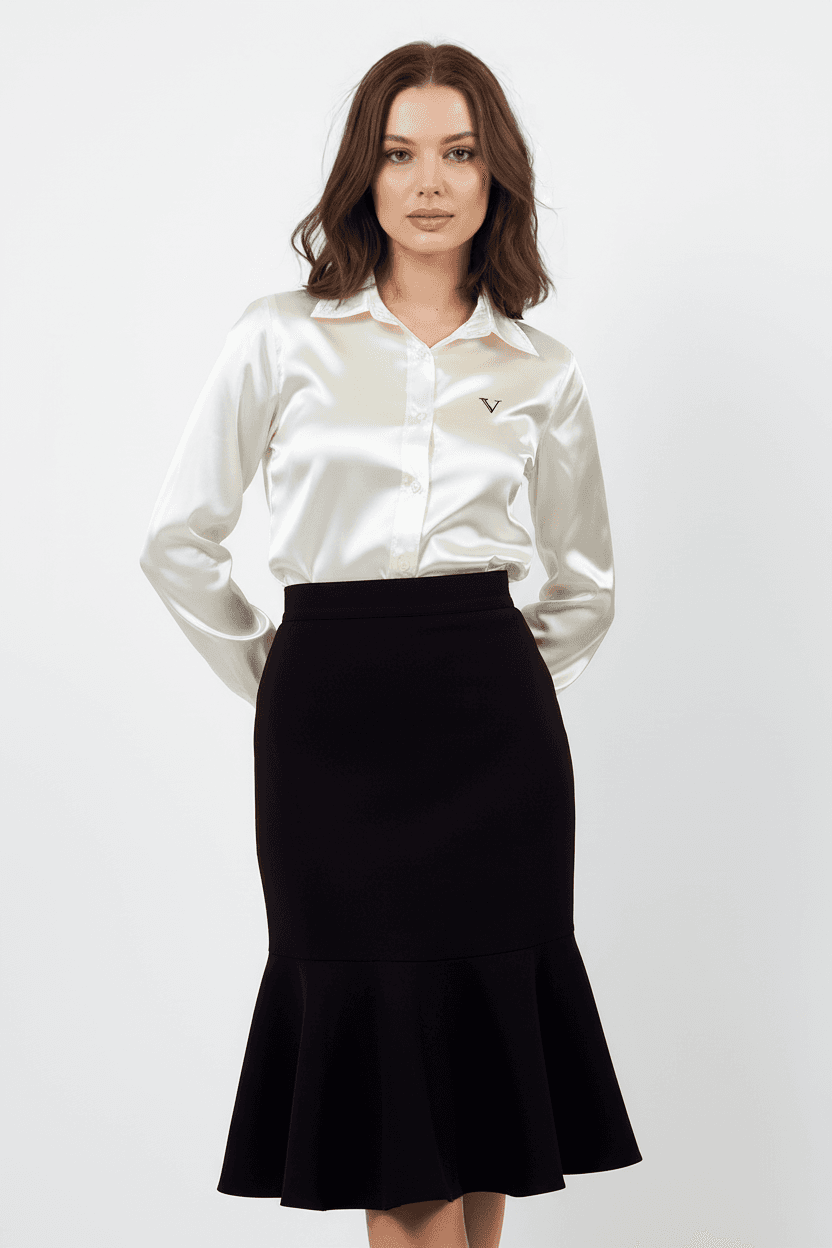 Black Ruffled Skirt