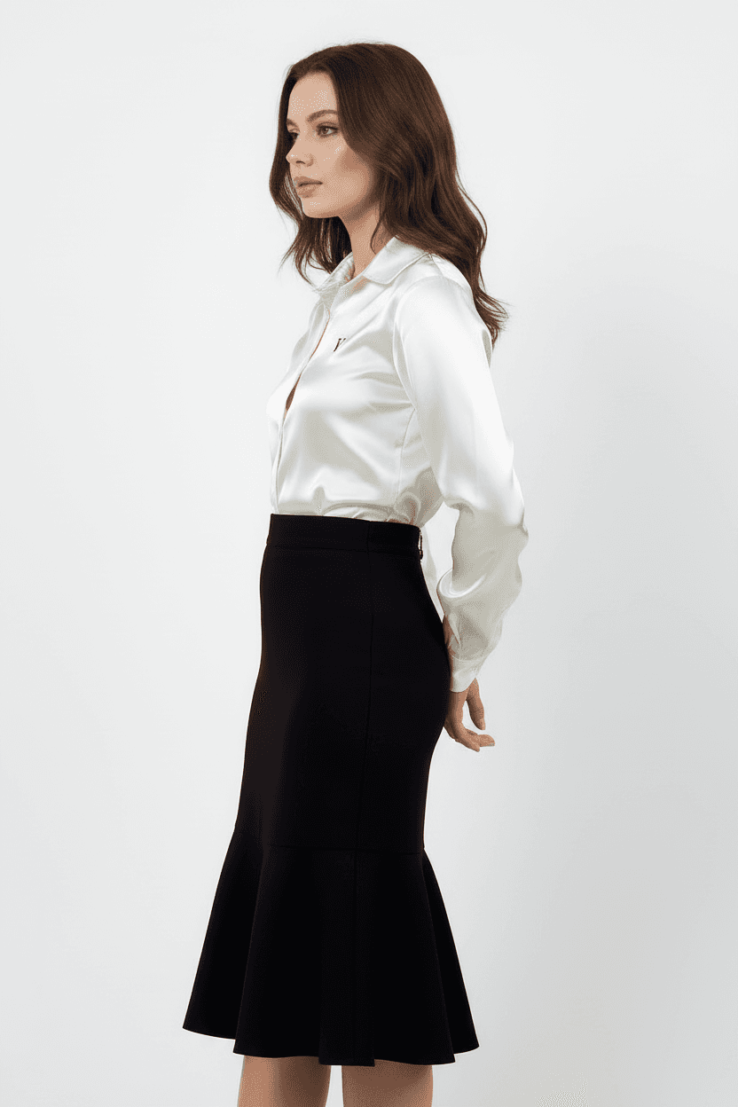 Black Ruffled Skirt