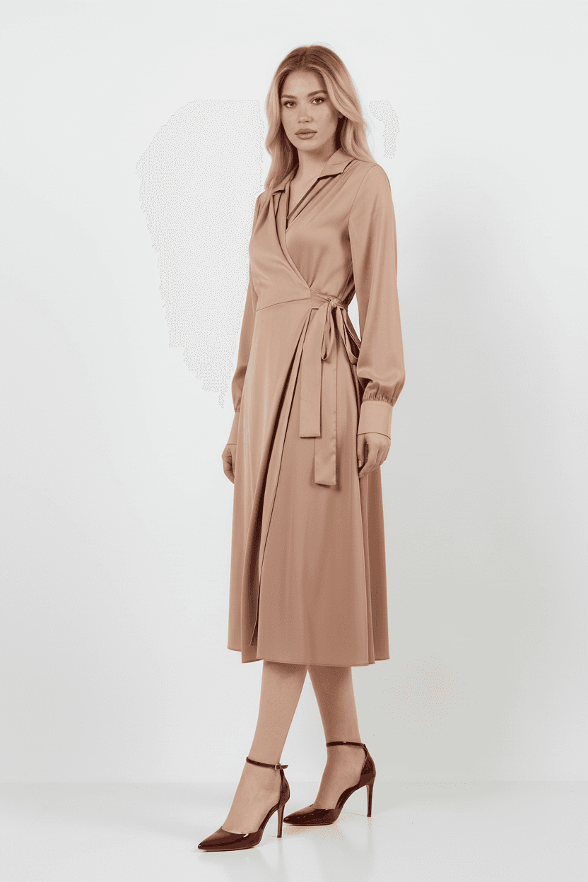 Mink Matte Satin Dress