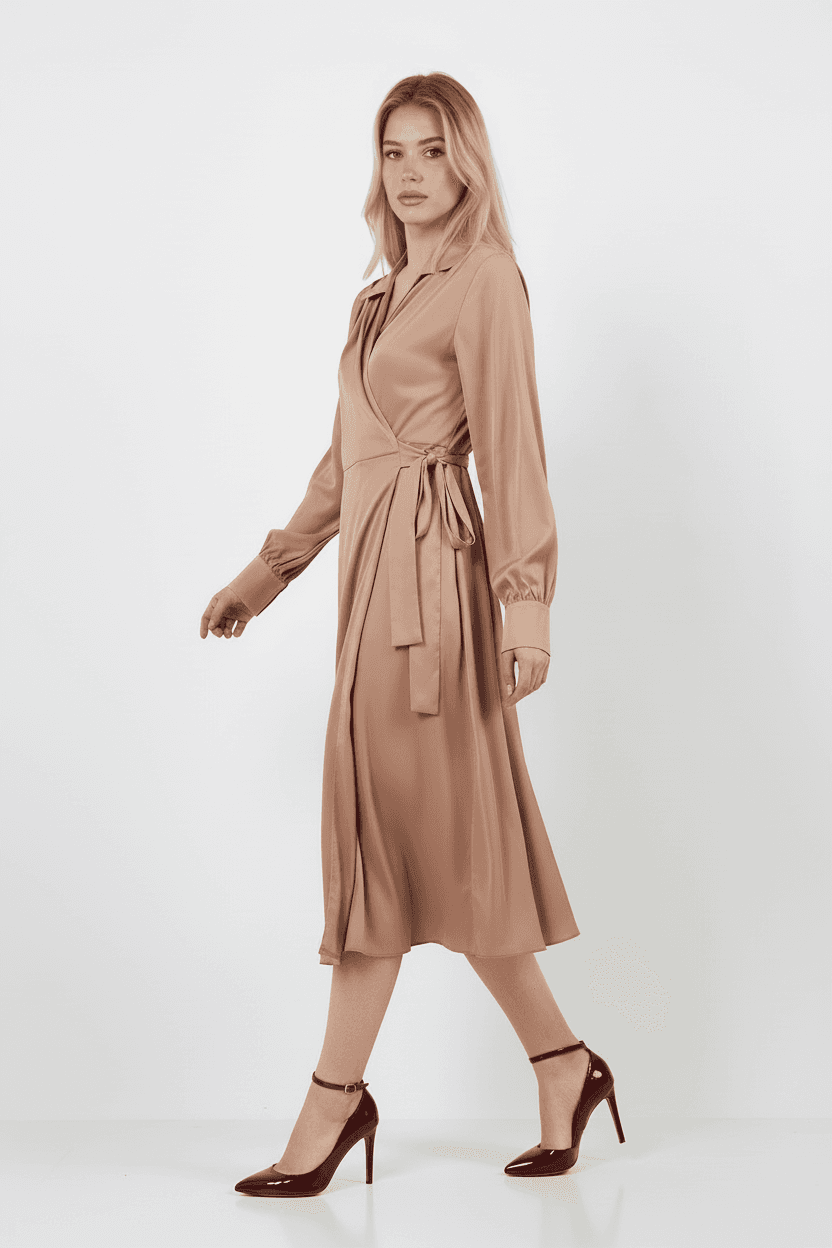 Mink Matte Satin Dress