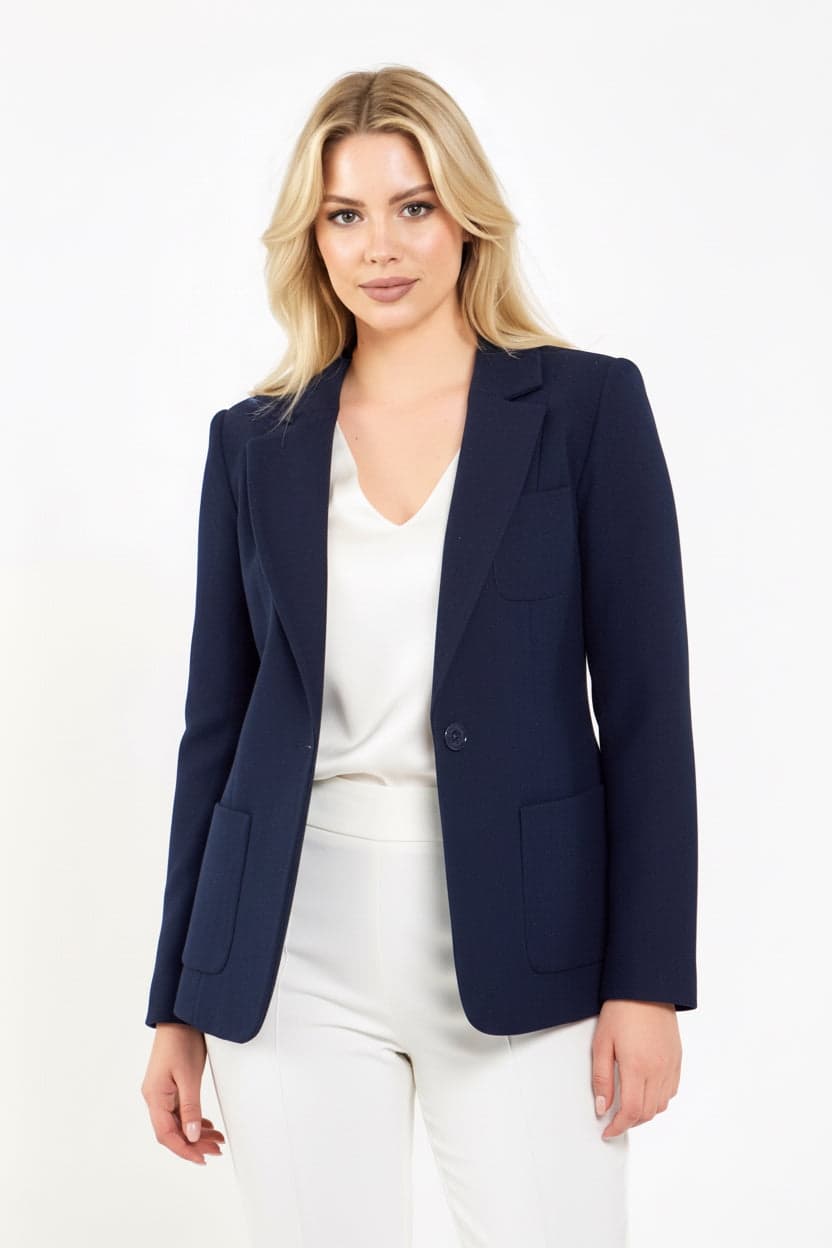 Navy Blue Cashmere Jacket