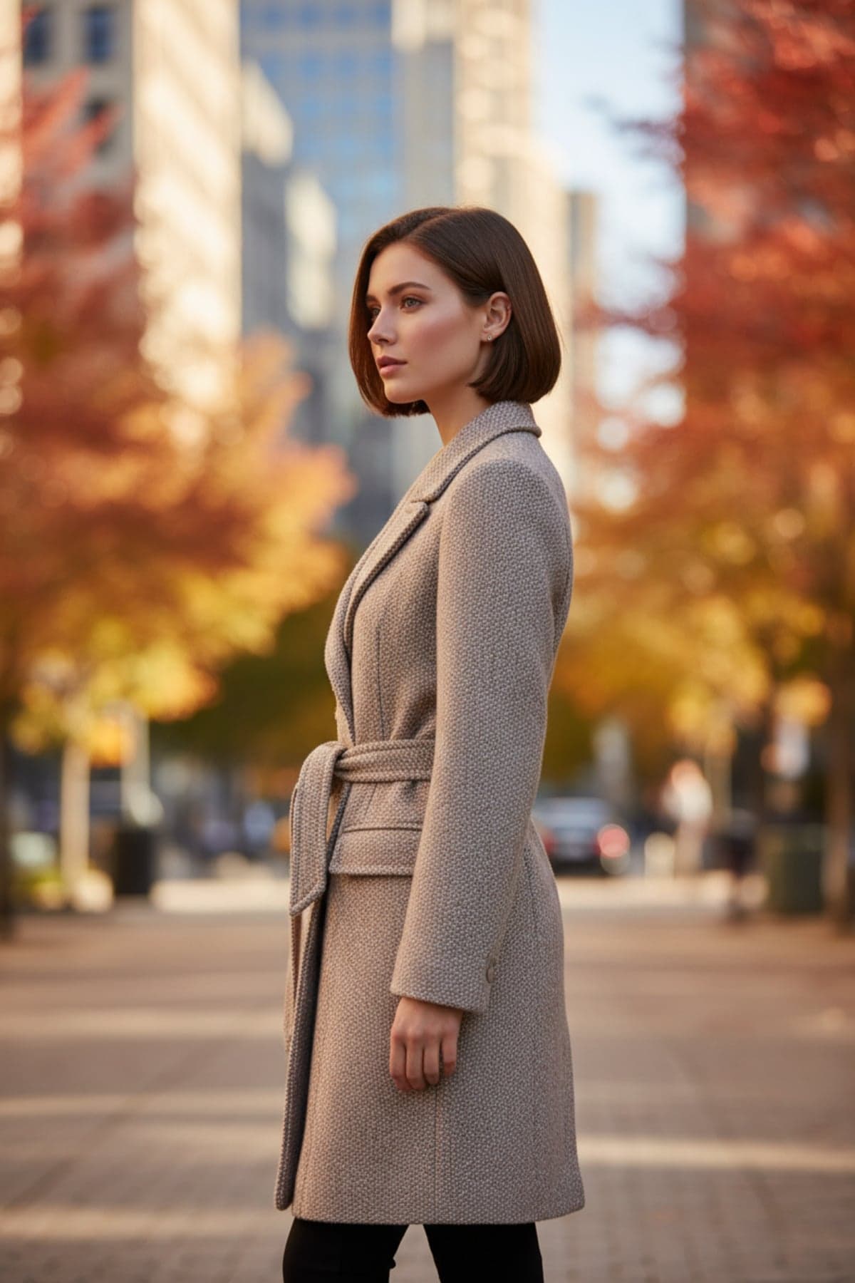 Brown Double-Breasted Coat