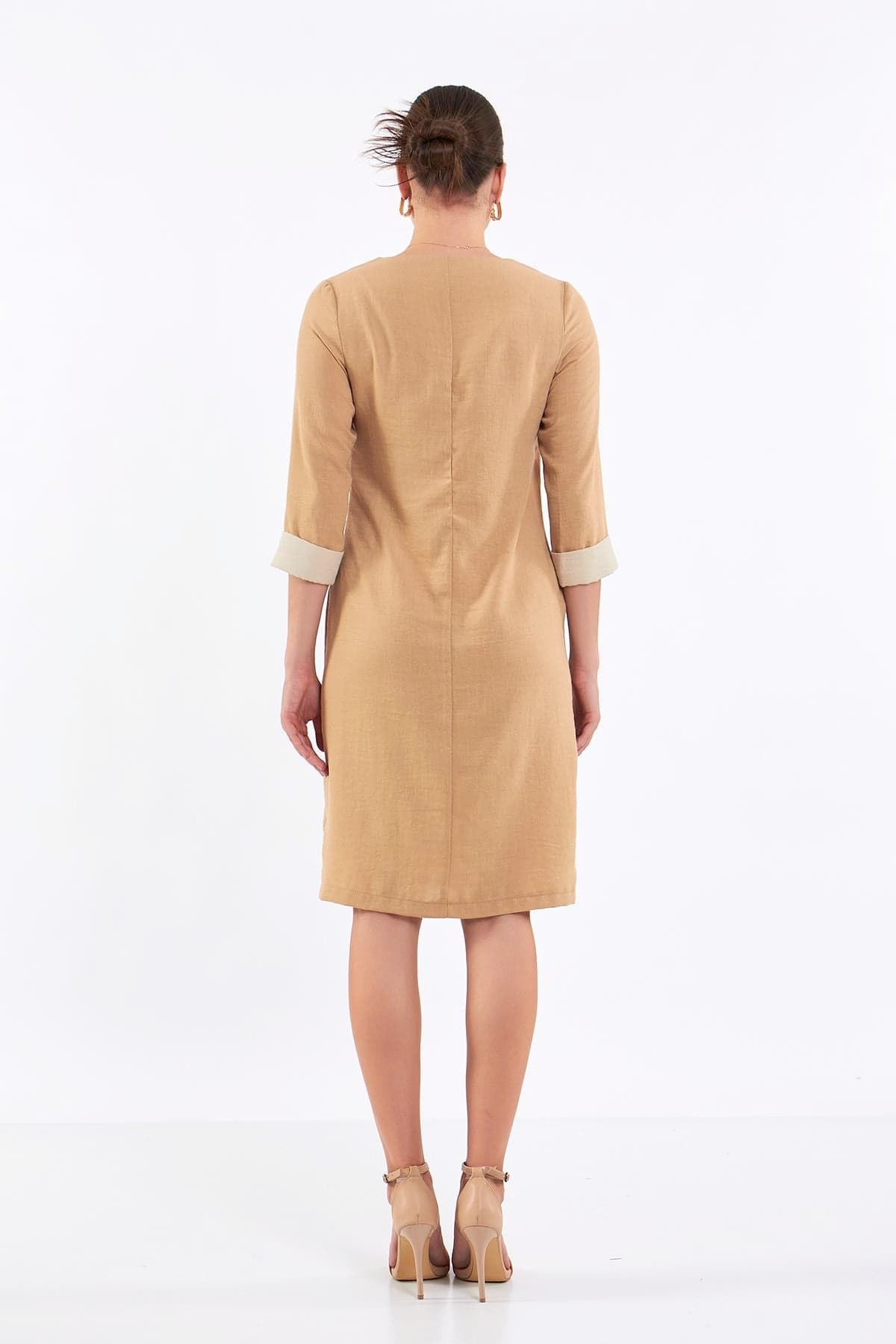 Half Sleeve Linen Dress