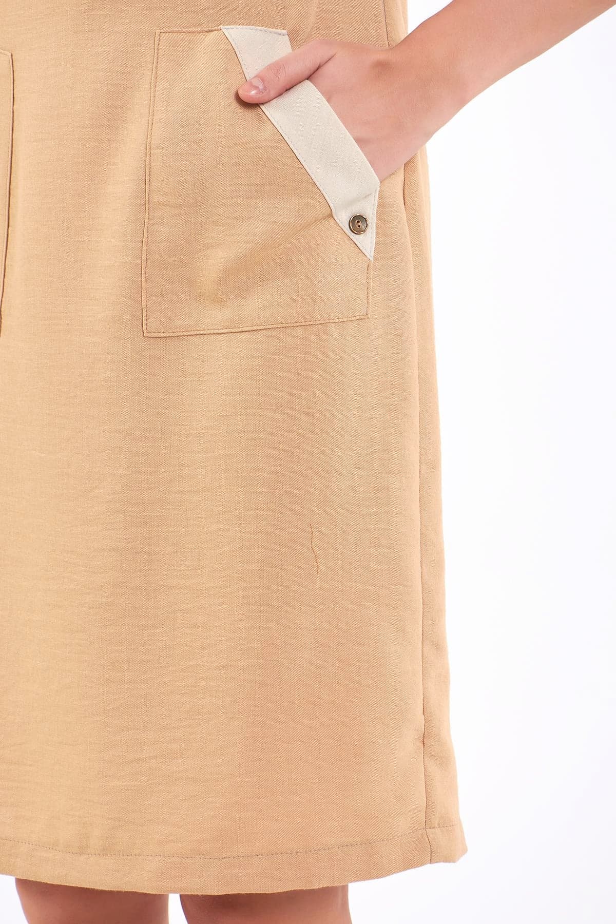 Half Sleeve Linen Dress