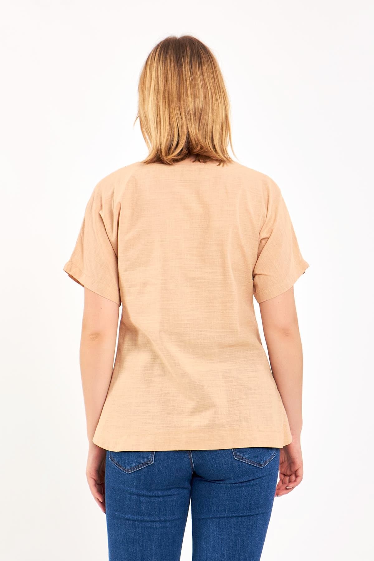 Short Sleeve Linen Blouse