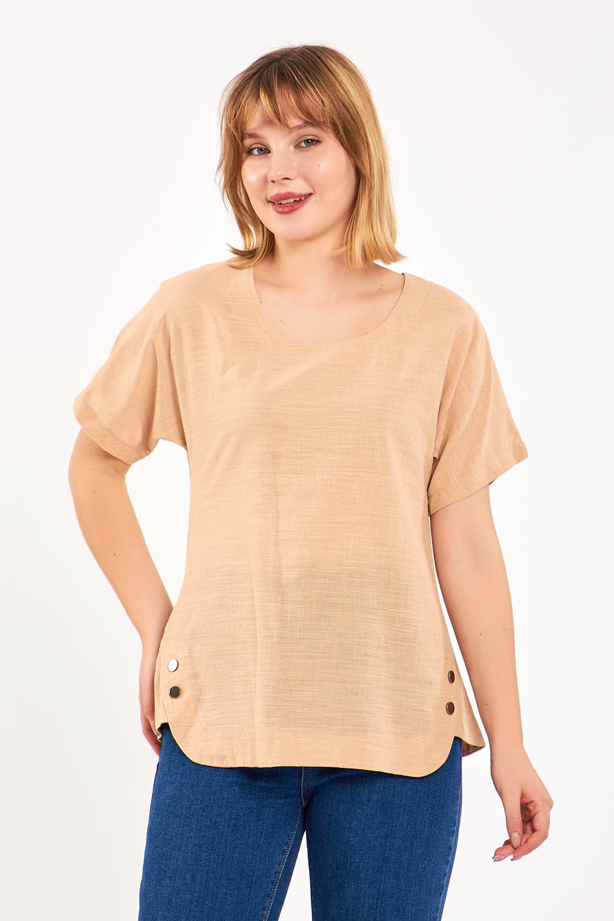 Short Sleeve Linen Blouse