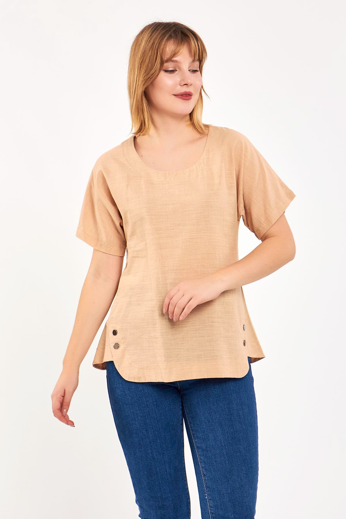 Short Sleeve Linen Blouse