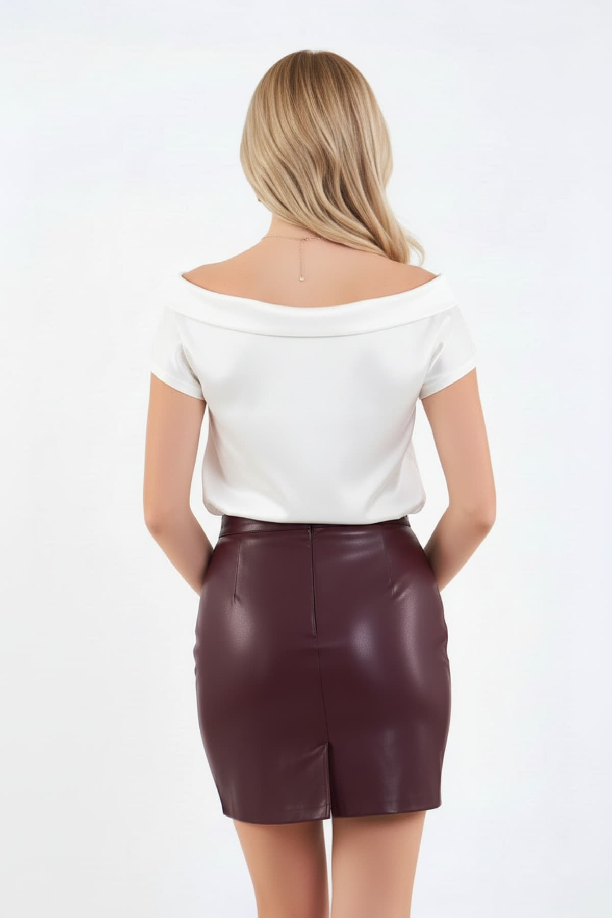 Short Faux Leather Skirt