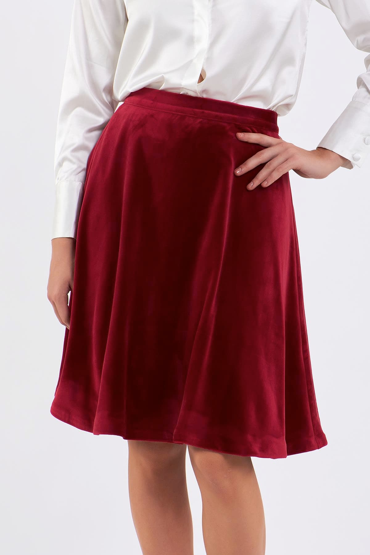 Velvet Flare Skirt