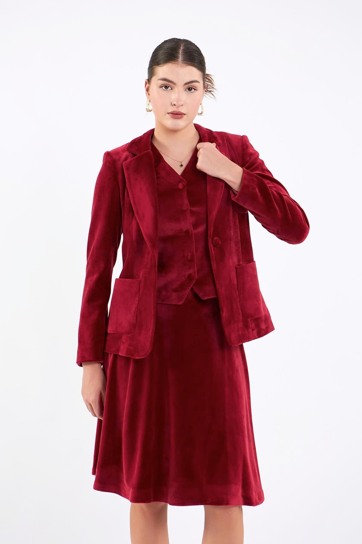 Velvet Flare Skirt