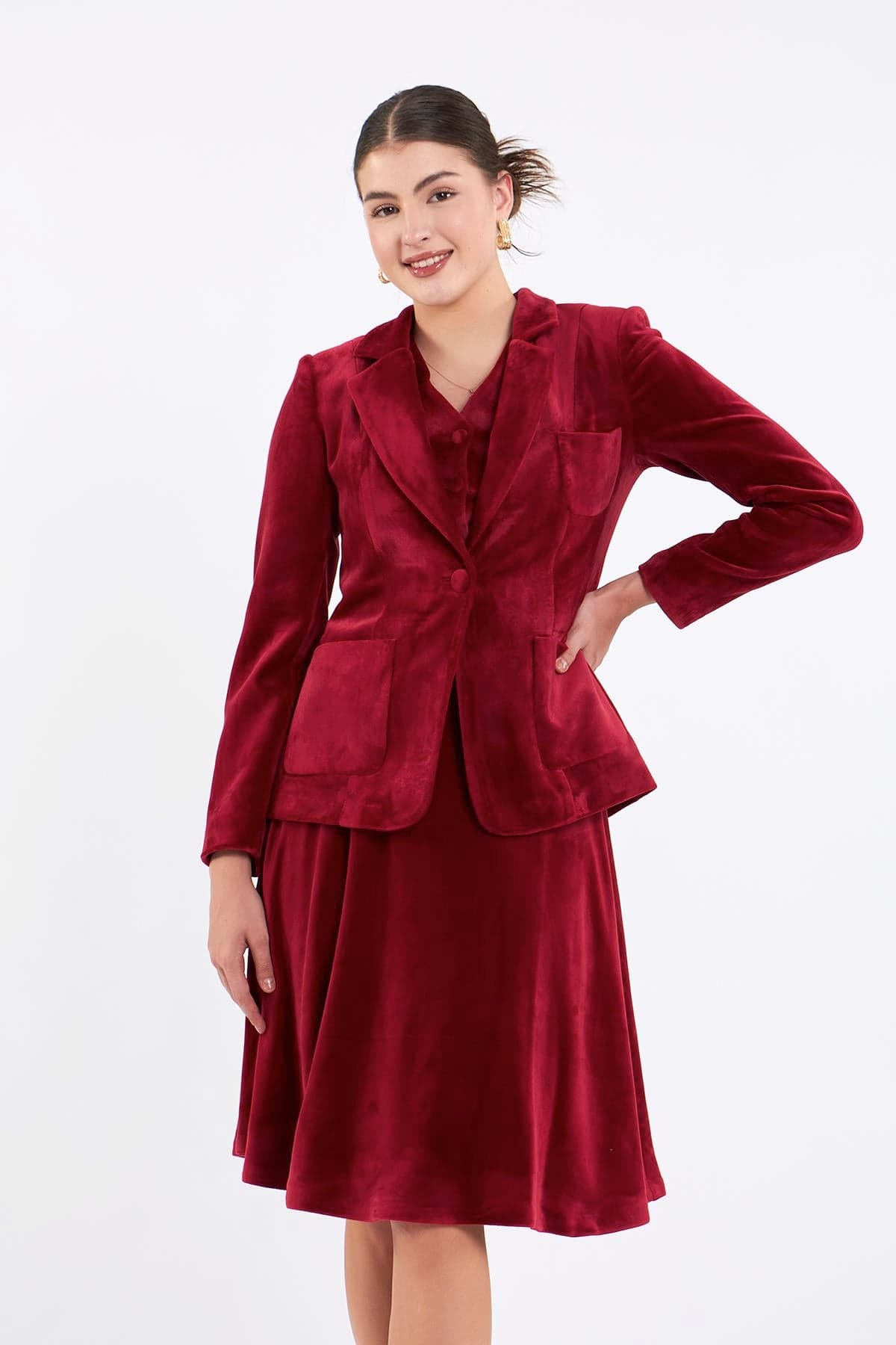 Velvet Flare Skirt