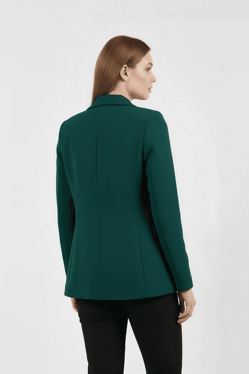 Emerald Green Single-Button Jacket