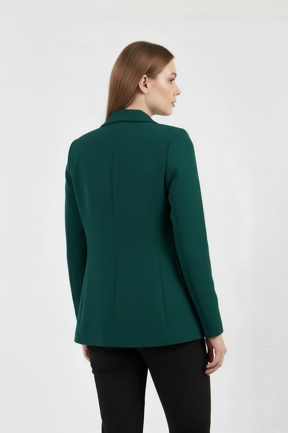 Emerald Green Single-Button Jacket