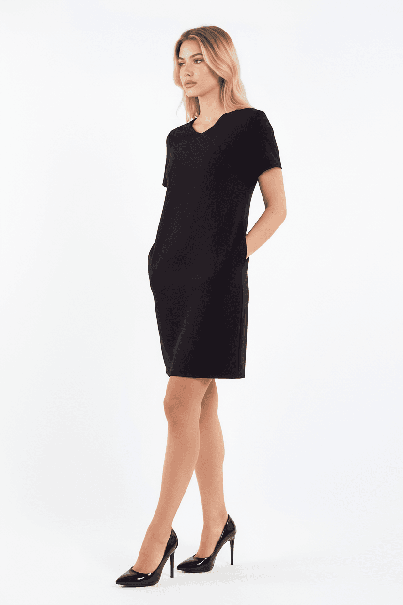 Black Short Sleeve Dress