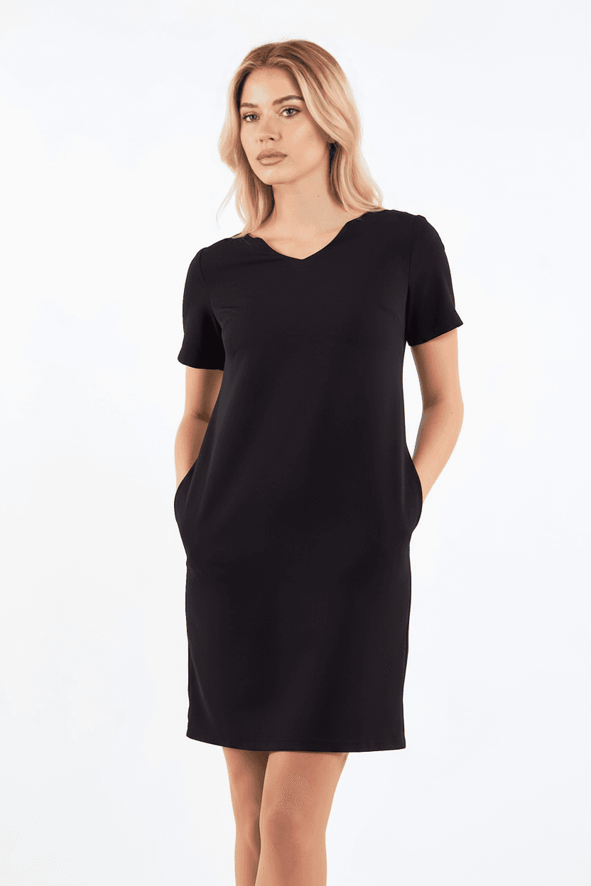Black Short Sleeve Dress