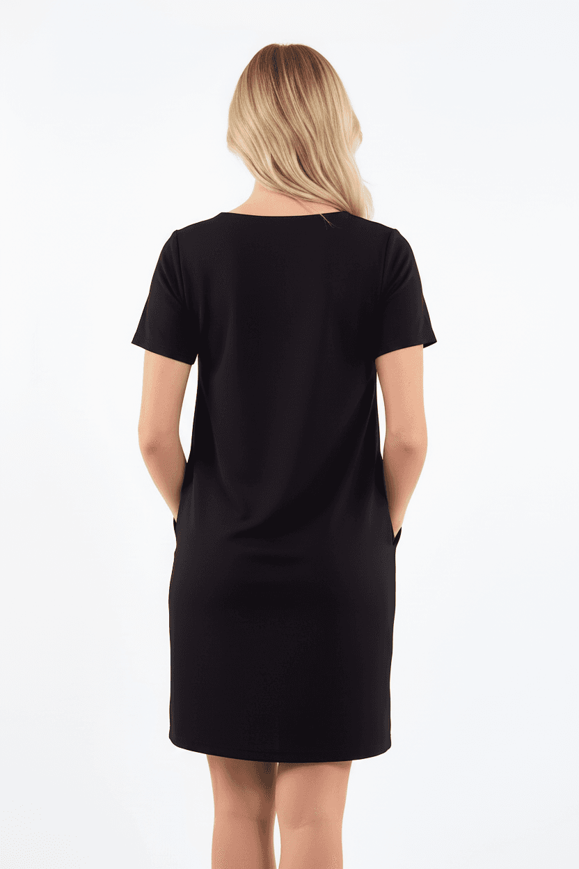 Black Short Sleeve Dress