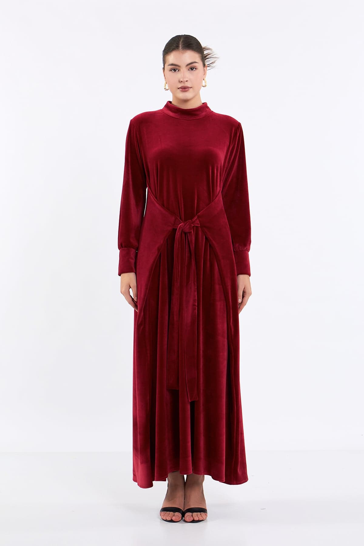 Velvet Floor-Length Dress