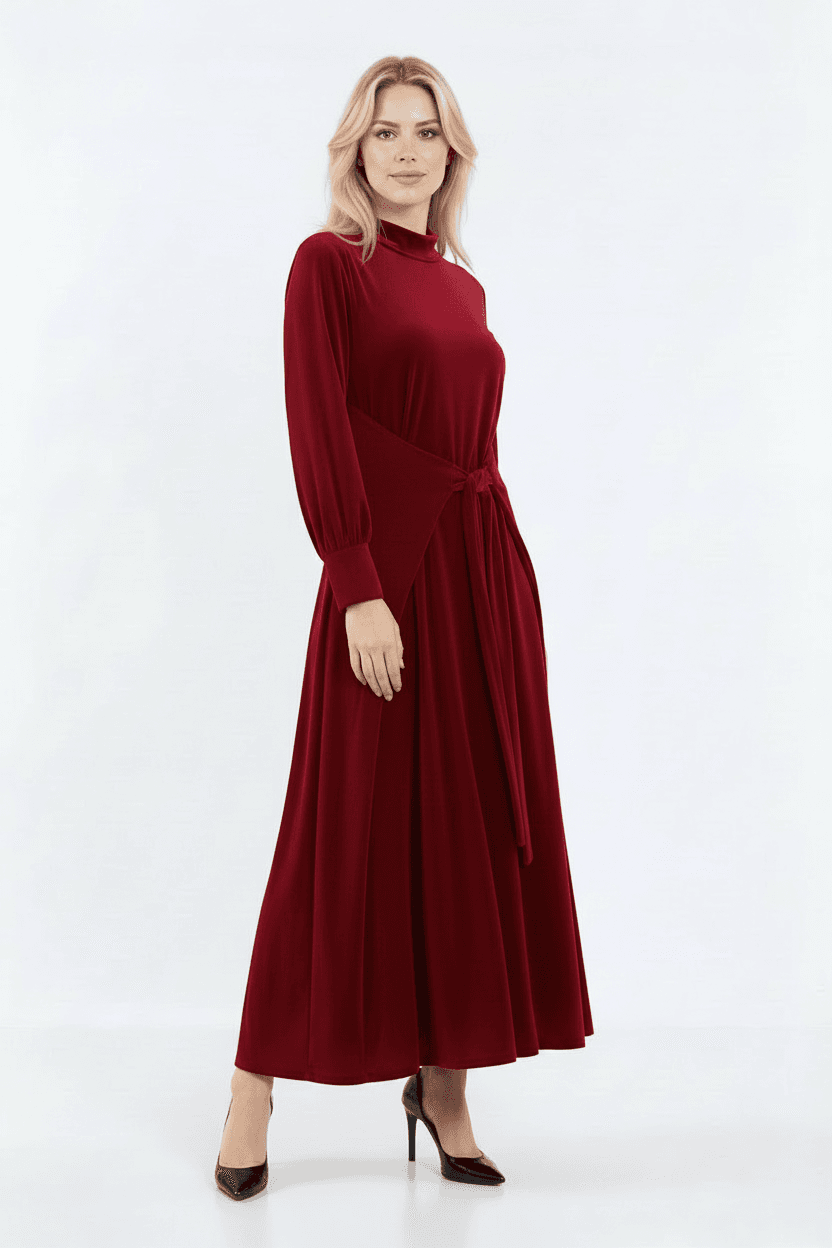Velvet Floor-Length Dress
