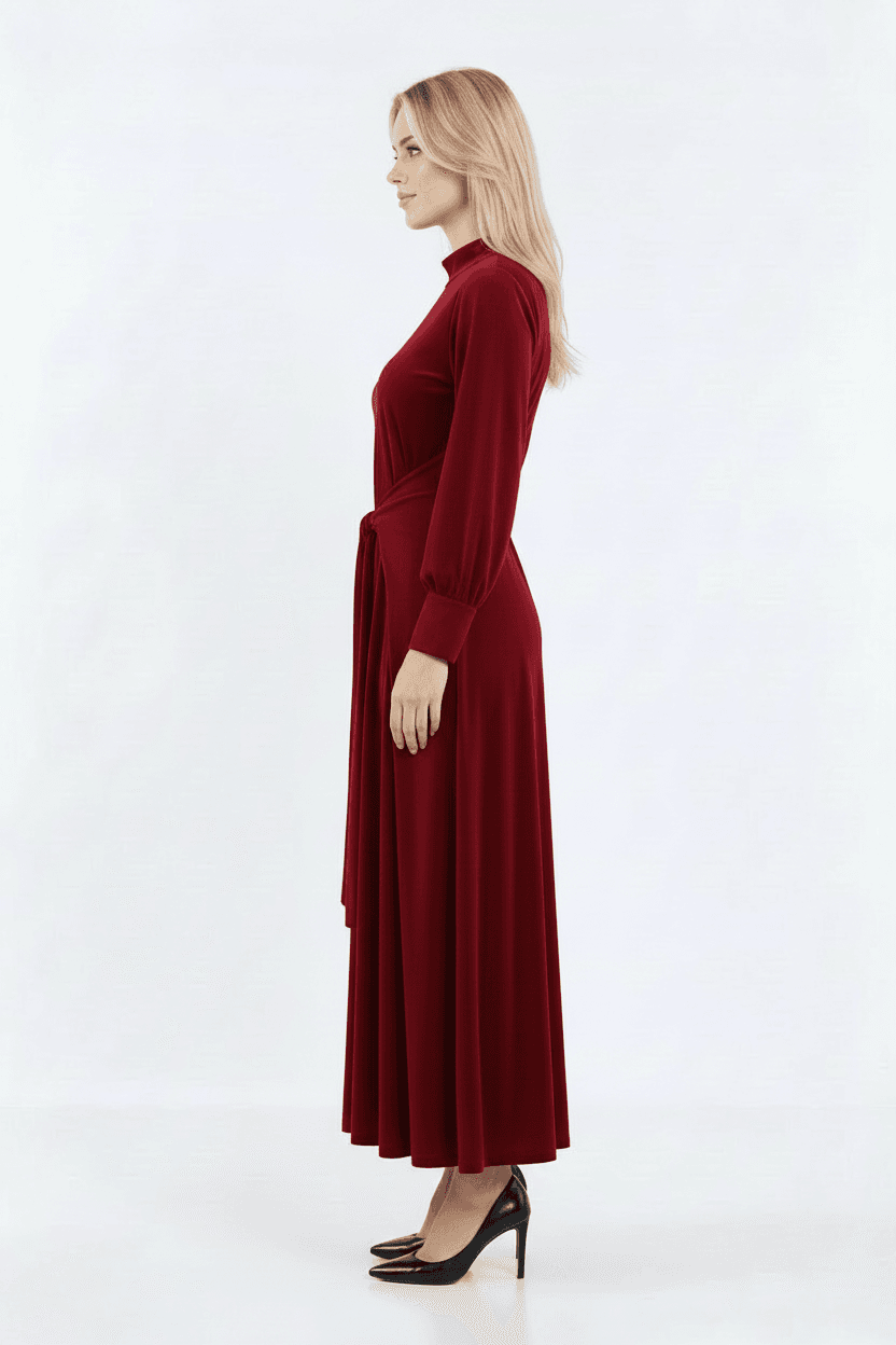Velvet Floor-Length Dress