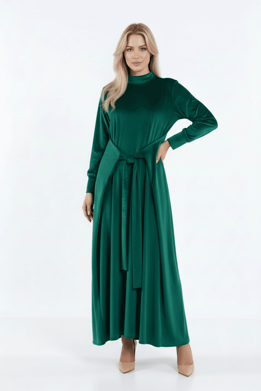 Velvet Floor-Length Dress