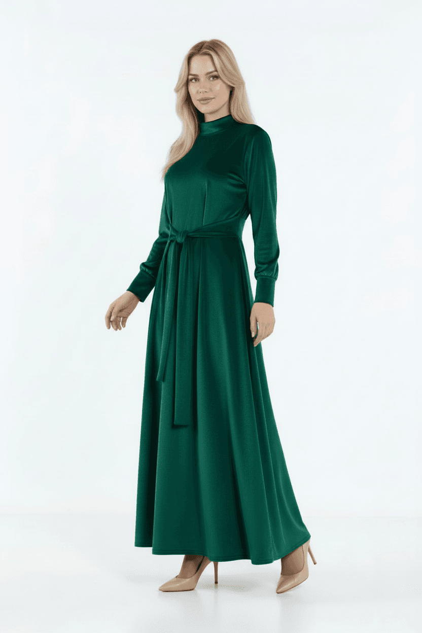 Velvet Floor-Length Dress