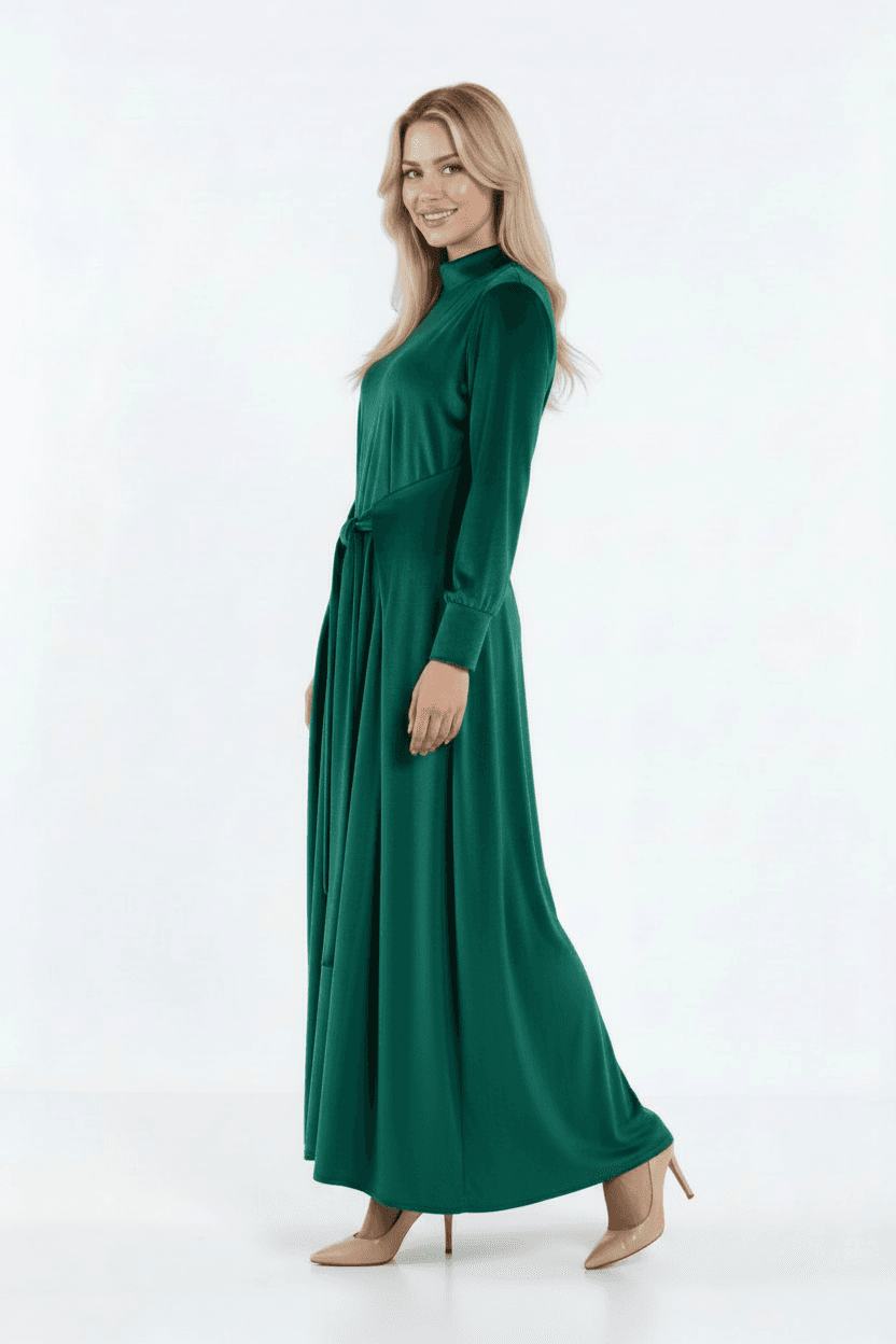 Velvet Floor-Length Dress