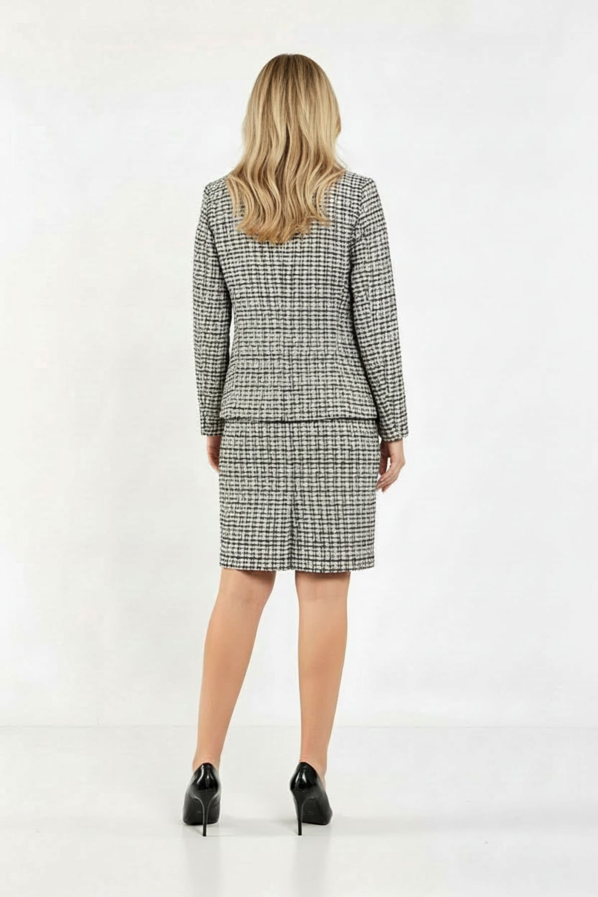 Tweed Jacket Skirt Suit Dress