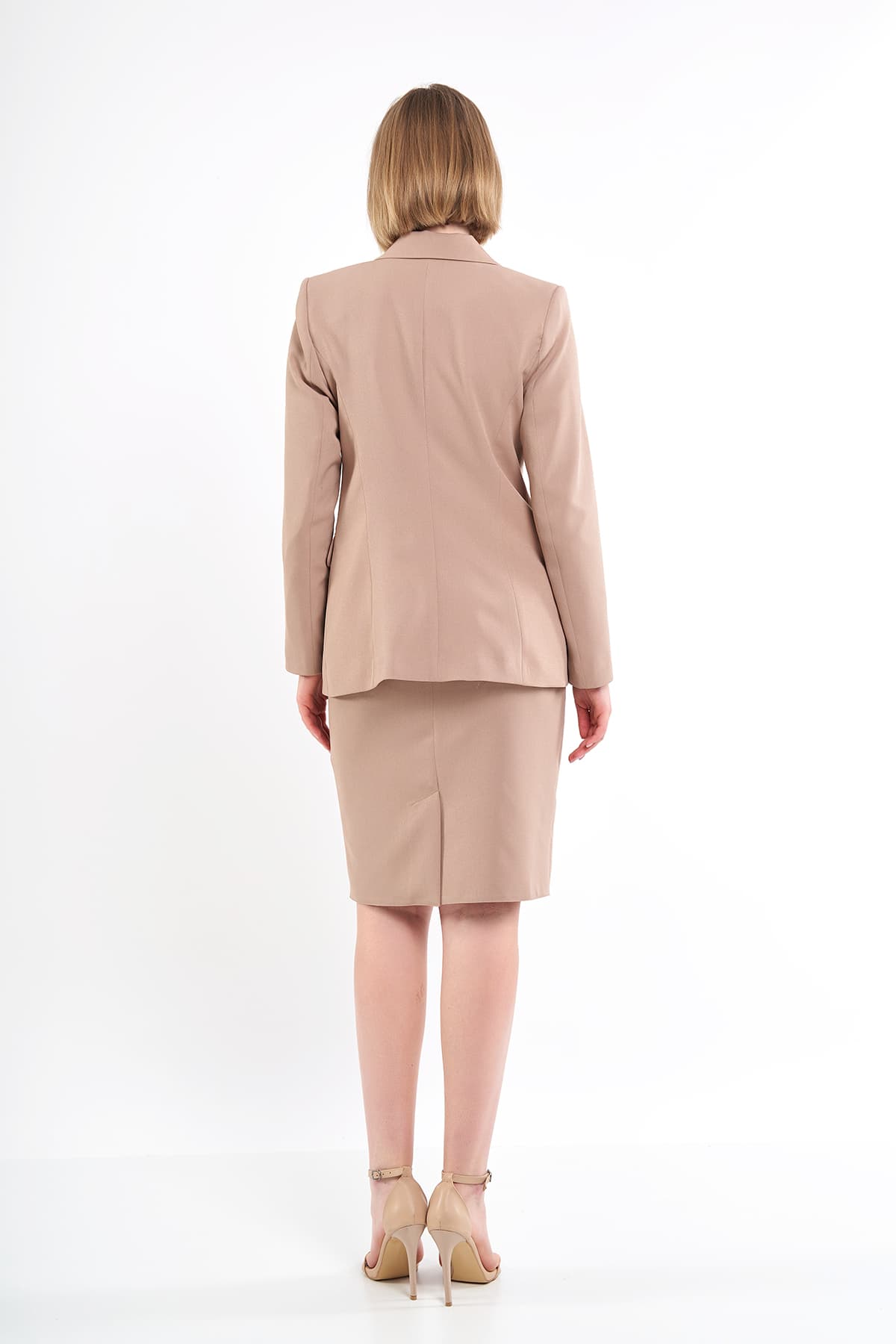 Mink Jacket Skirt Suit Dress