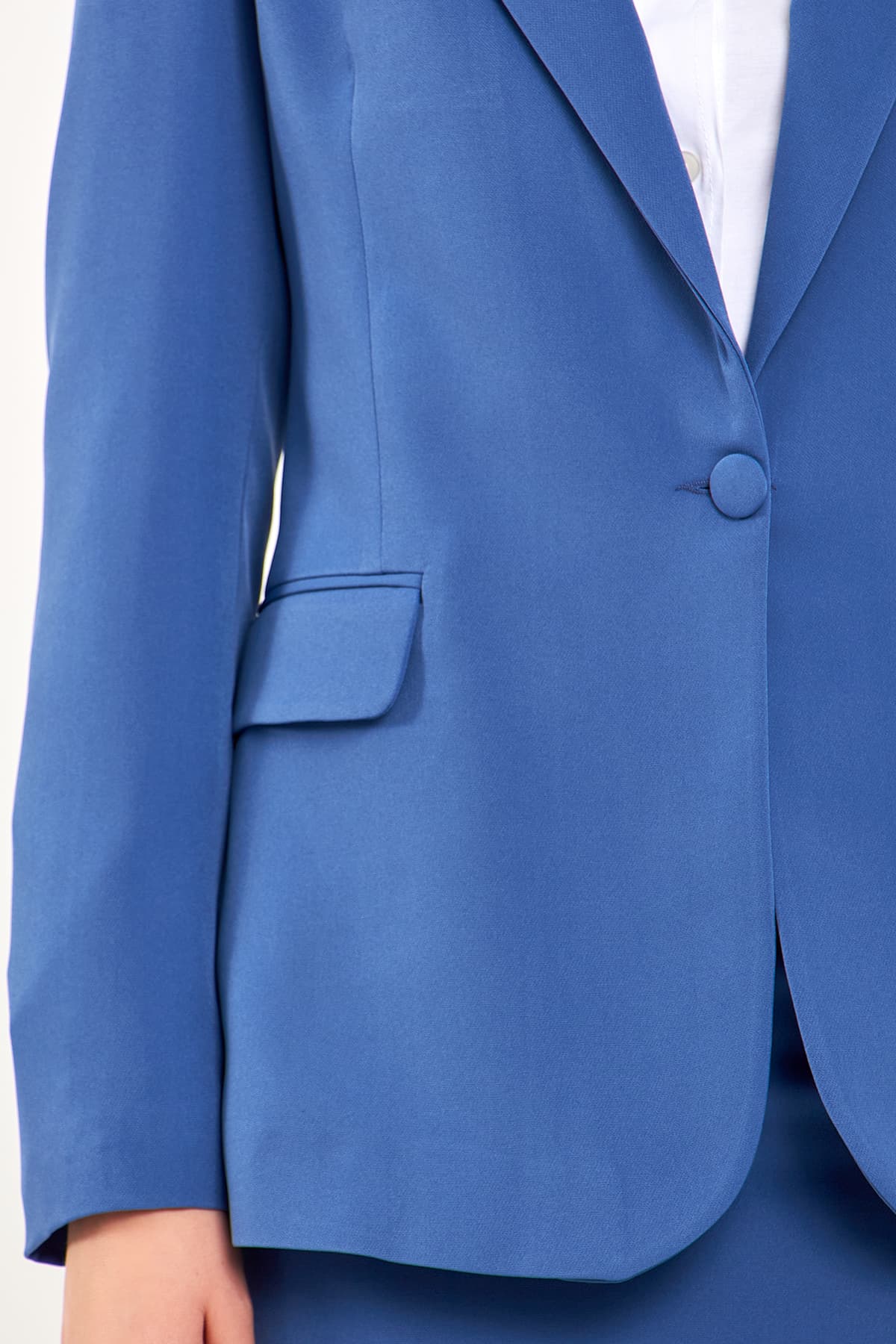 Indigo Jacket Skirt Suit Set